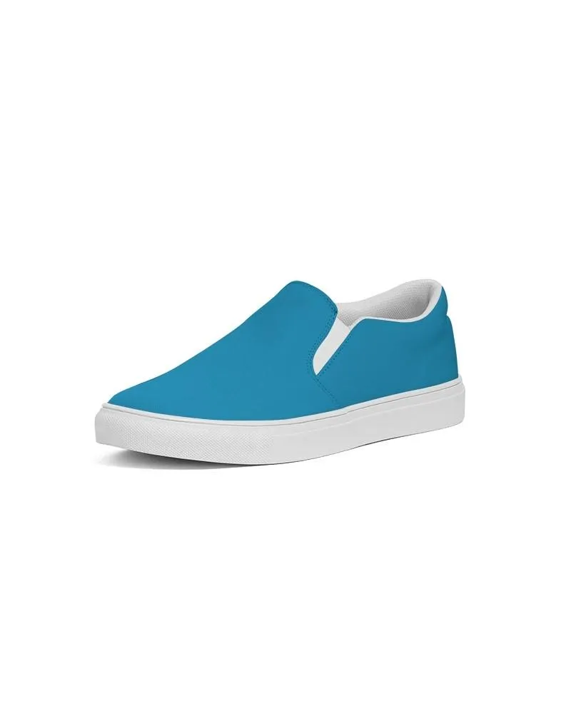 Shaded Cyan Slip-On Canvas Sneakers | Women's | C100M0Y0K30