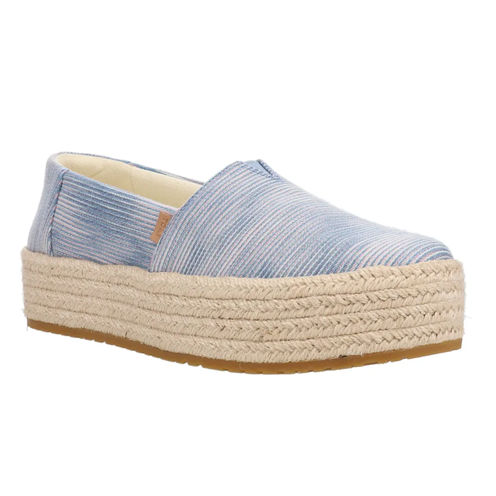 Valencia Denim Plaform Espadrille Flats