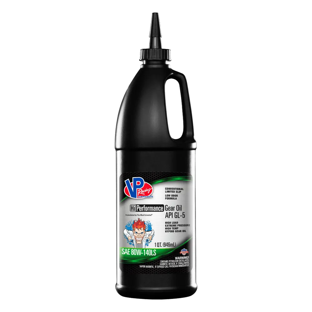 VP Racing HiPerformance Gear Oil - 80W140 - GL-5 - 1 qt Bottle