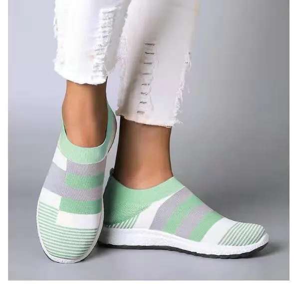 Women's knitting sock sneakers casual breathable slip on sneakers for summer