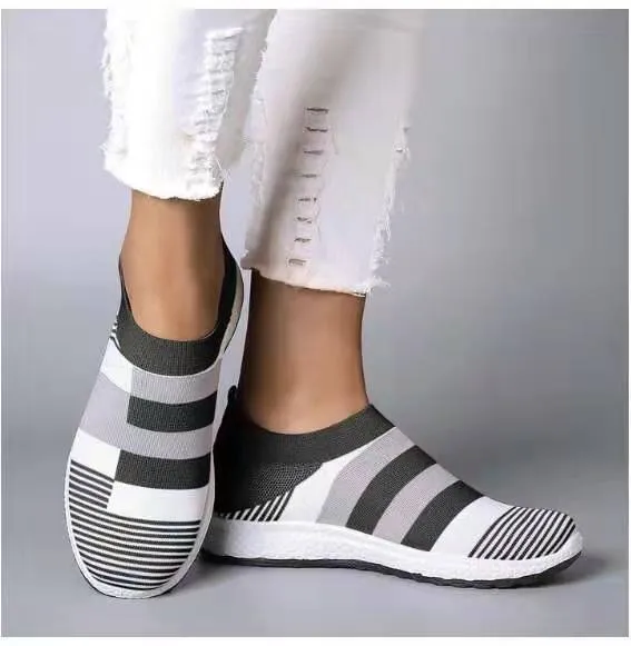 Women's knitting sock sneakers casual breathable slip on sneakers for summer