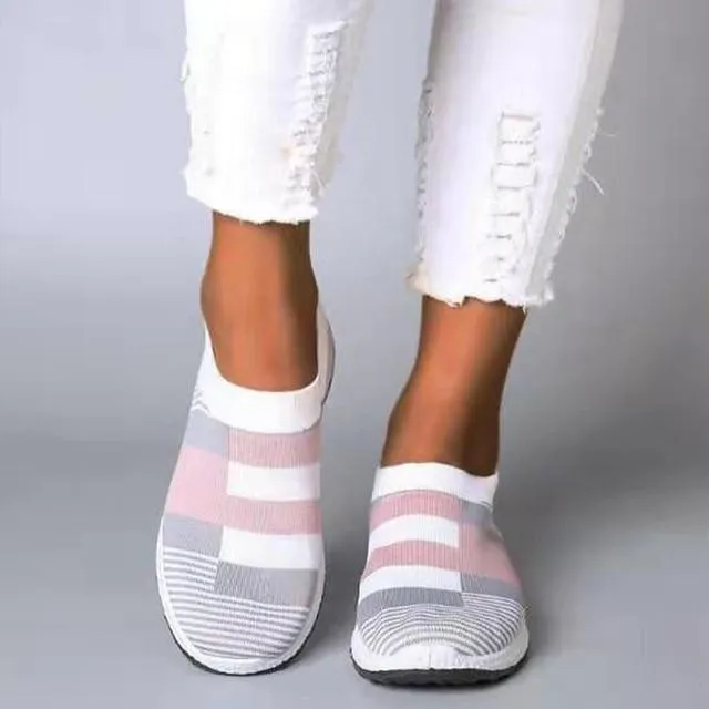 Women's knitting sock sneakers casual breathable slip on sneakers for summer