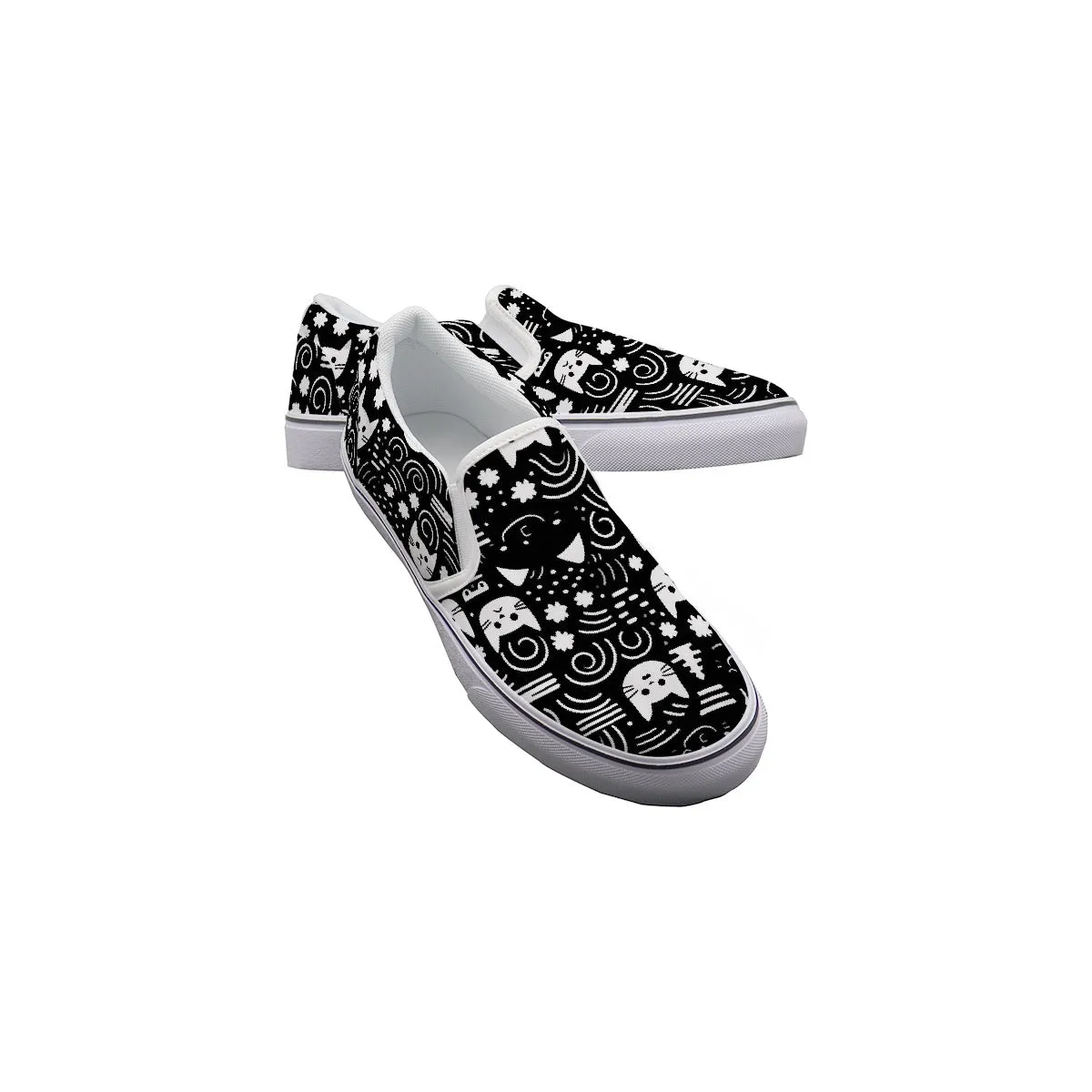 Women's Slip On Sneakers 245 cat print