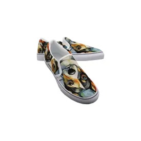 Women's Slip On Sneakers abstract dog print