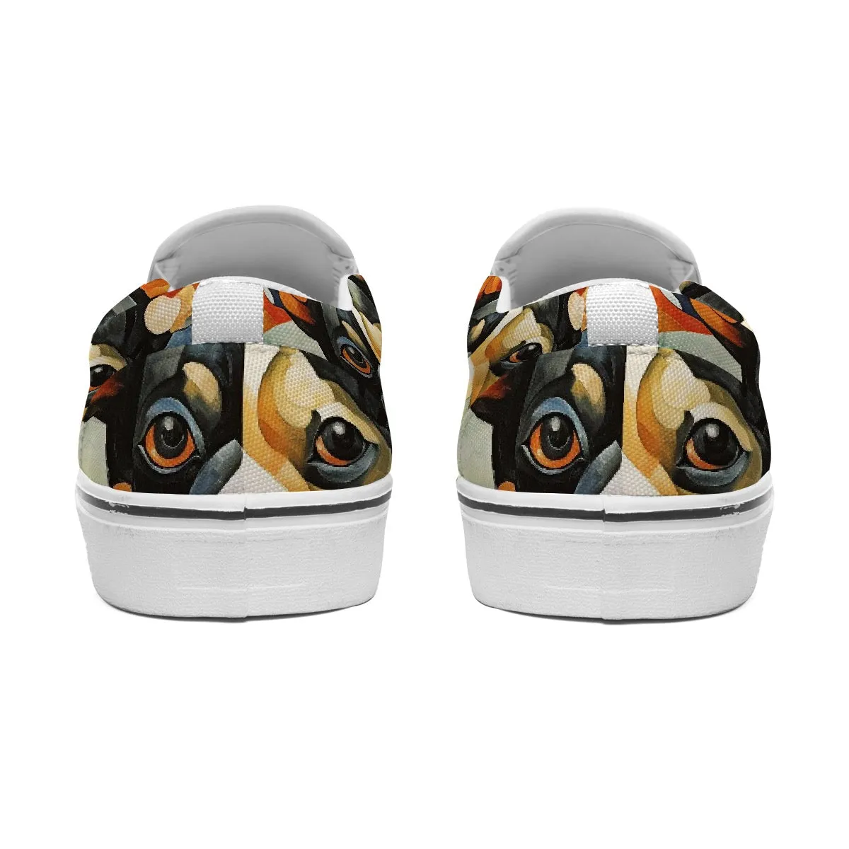 Women's Slip On Sneakers abstract dog print