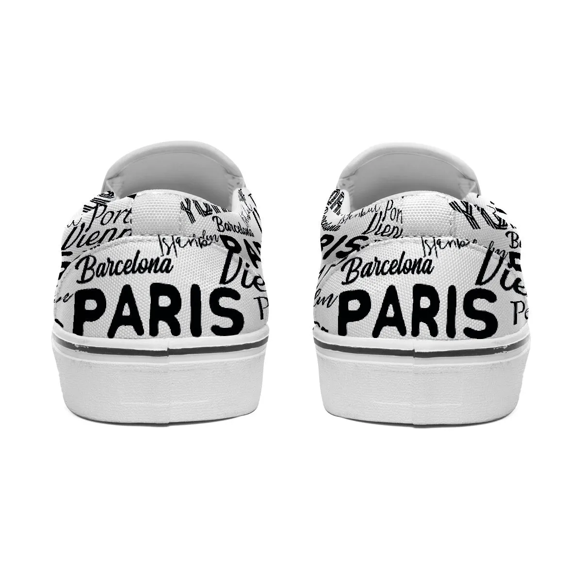 Women's Slip On Sneakers Paris logo print