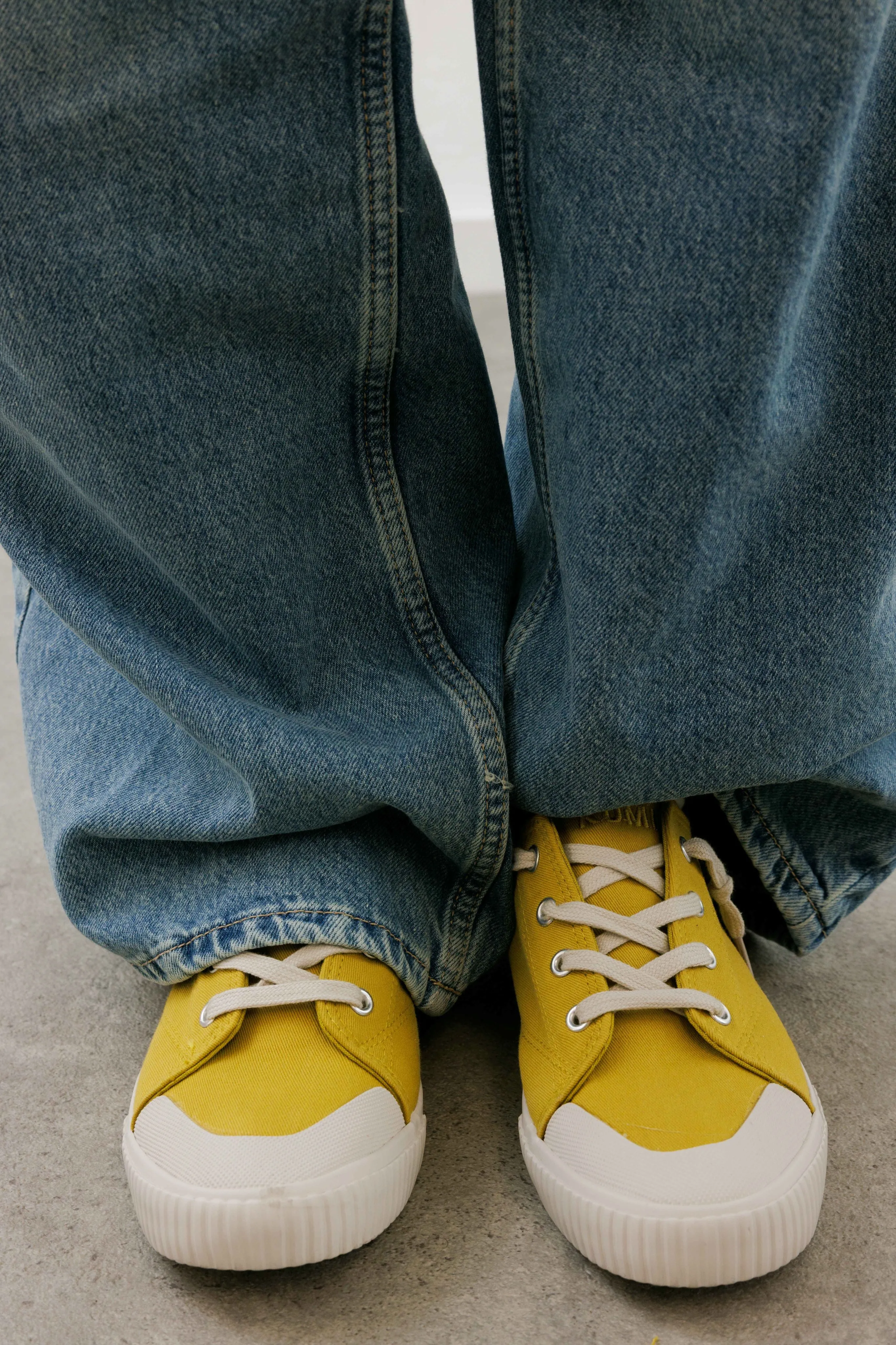 Yellow slip-on sneakers